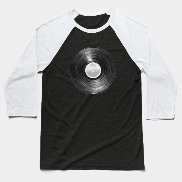 vinyl Baseball T-Shirt by rickylabellevie
